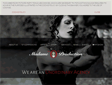 Tablet Screenshot of madameoproduction.com